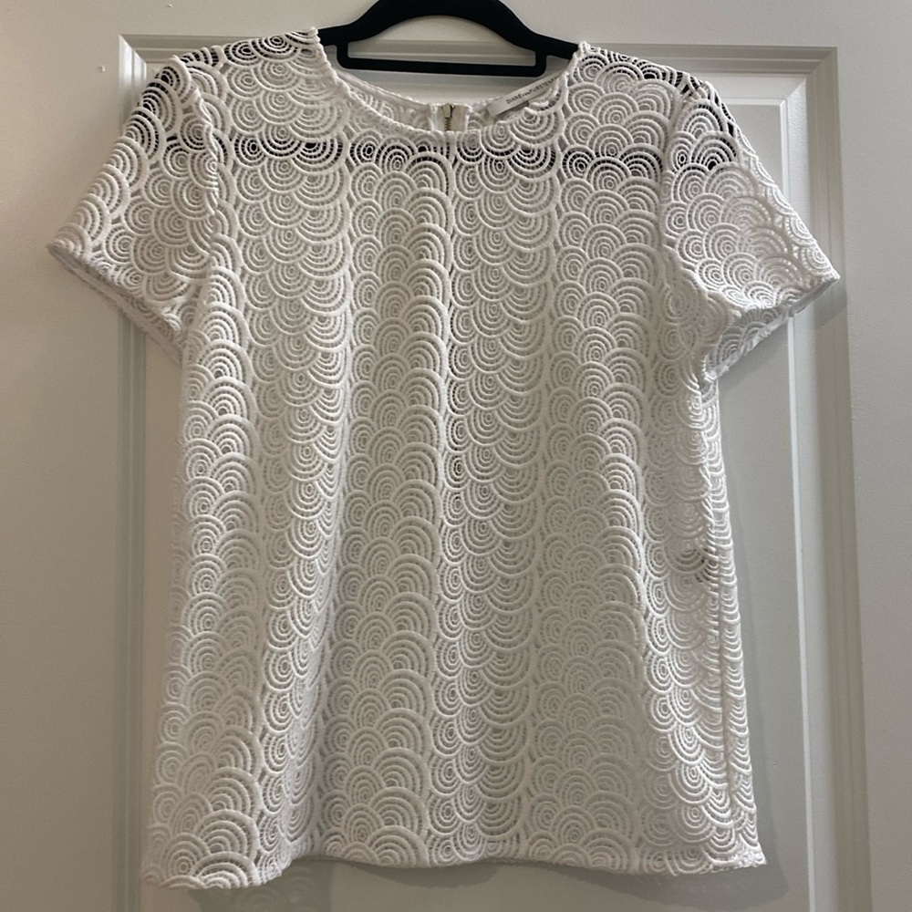 NWOT Diane vonFurstenberg white blouse.